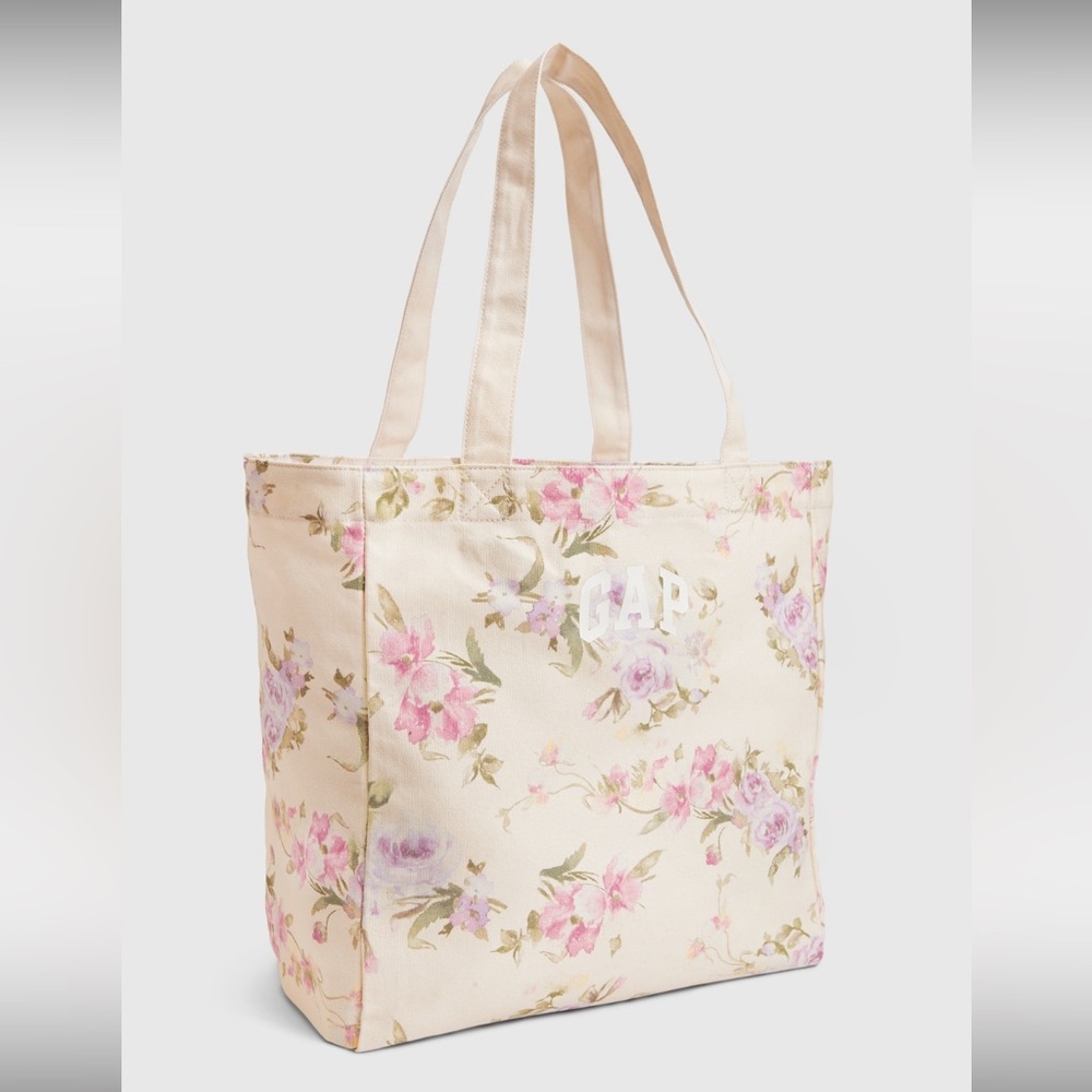 Gap × LoveShackFancy Floral Cotton Tote Pink